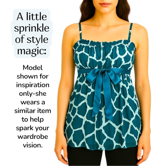 Mixit 100% Polyester Blue Camisole, XS Juniors - Picture 2 of 16